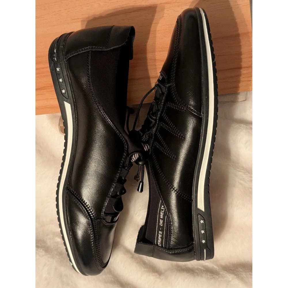 SG Fashion Men's Black Leather Lace Up Casual Driving Shoes Size 8.5  or 9‎